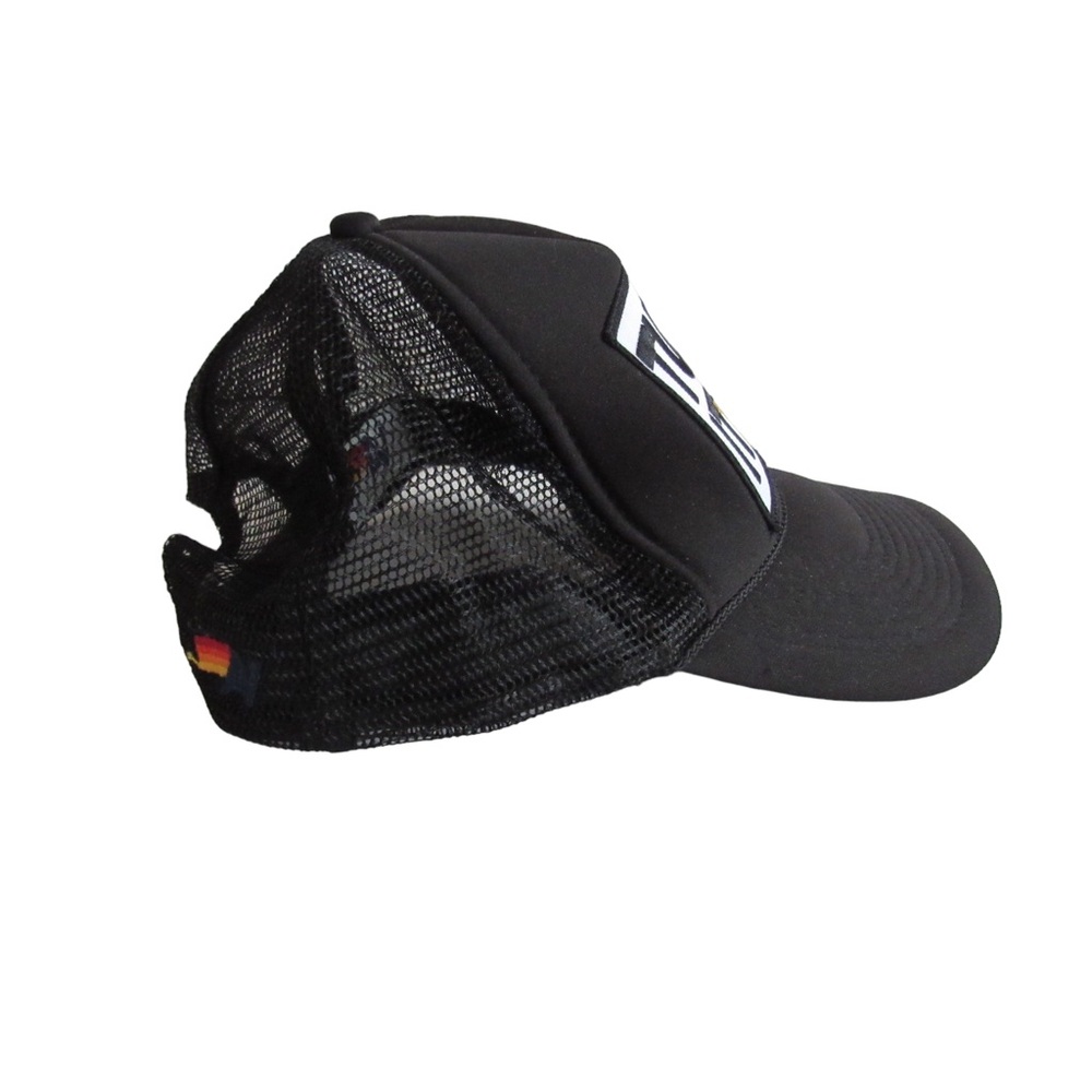 Aviator Nation Turn It Up Trucker Hat Bolt Black Mesh Adjustable Snapback Cap - Picture 4 of 8